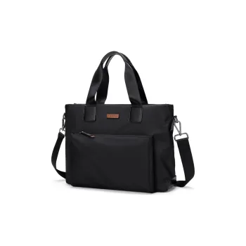 GOLF Oxford Fabric Blend Commute Bag Shoulder Bag Crossbody Bag Briefcase Large Size Men's Black/Gray