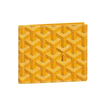 GOYARD Saint-Thomas Canvas With Leather Wallet Unisex Yellow