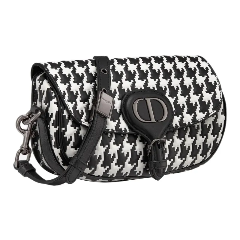 DIOR Bobby Cow Leather Shoulder Bag Crossbody Bag Women's Black/White-1
