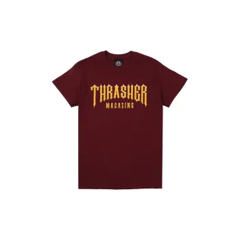Thrasher T-Shirt US Version Unisex Burgundy
