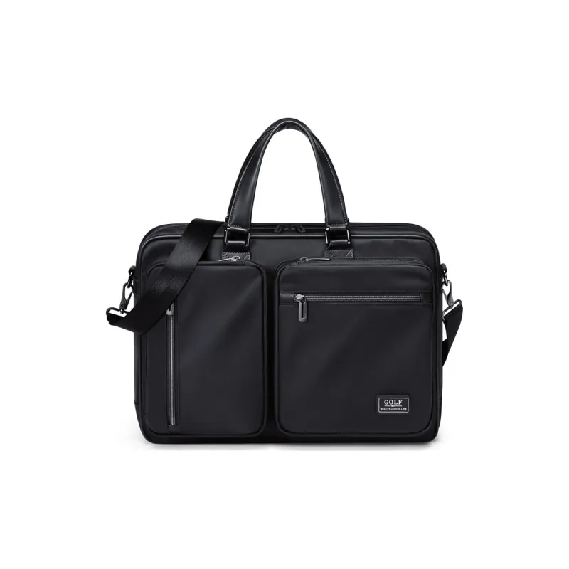 GOLF Artificial Leather Laptop Bag Commute Handbag Shoulder Bag Briefcase Large Size Men's Navy Blue/Black/Elegant Gray-7