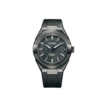 CITIZEN Mechanical Movement PU Strap Watch Men's Watch Black Dial NA1025 10E