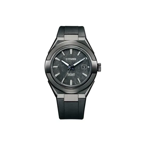 CITIZEN Mechanical Movement PU Strap Watch Men's Watch Black Dial NA1025 10E