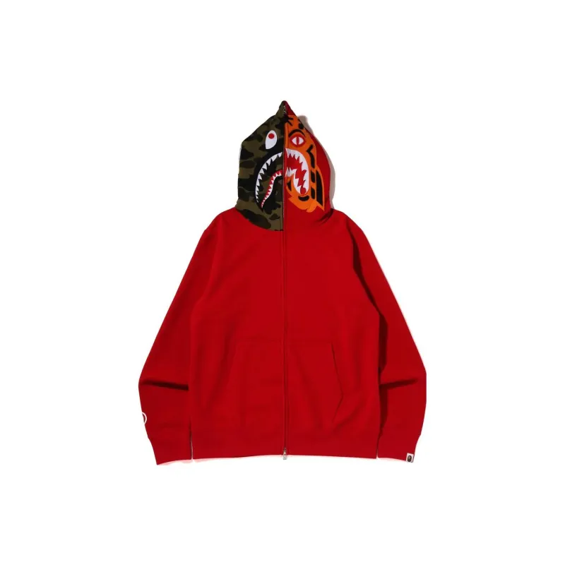 A BATHING APE Crazy Face Full Zip Hoodie-11