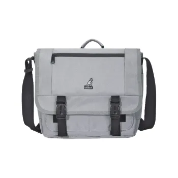KANGOL Fabric Laptop Bag, Messenger Bag, Crossbody Handbag Regular Unisex Black