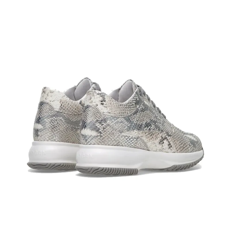 HOGAN Interactive Sports Casual Shoes Women's Silver Gray-3