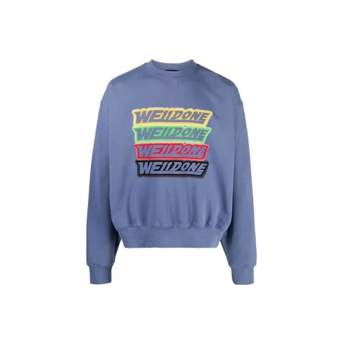 WE11DONE Sweatshirts Unisex Navy Blue