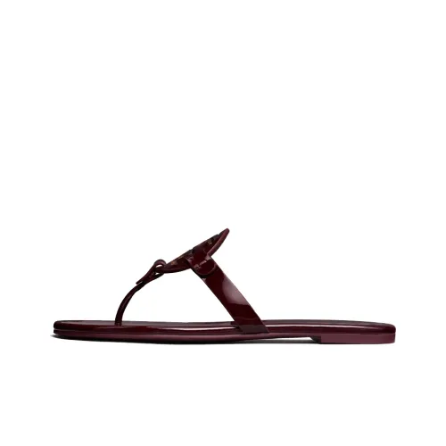 TORY BURCH Miller Flip Flops Women's Burgundy