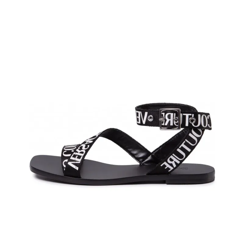 VERSACE JEANS Strap Sandals Women's Black White-0