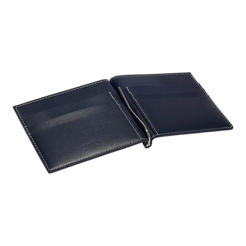 GOYARD Saint-Thomas Canvas With Leather Wallet Unisex Marine Blue-1
