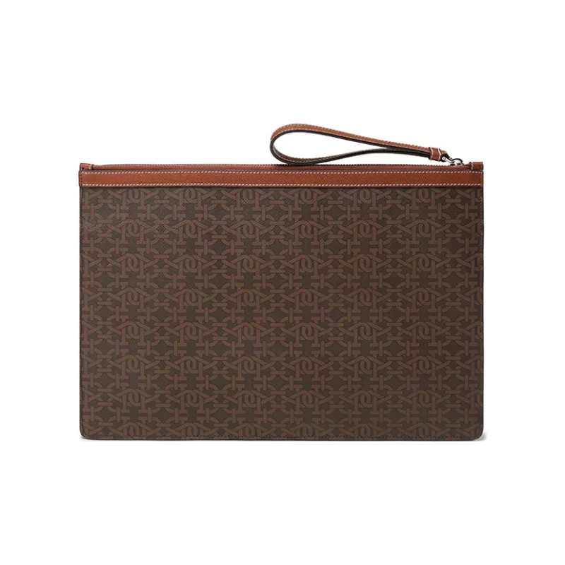 BALLY Leather Coin Purse, Clutch Regular Men's Brown-3
