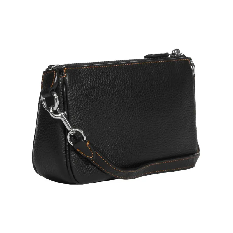 COACH Nolita Cow Leather Wrist Bag Portable One Shoulder Clutch Small Size Women's Black-1