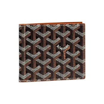 GOYARD Saint-Thomas Canvas With Leather Wallet Unisex Black/Brown