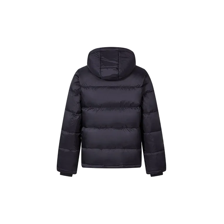 Joma Solid Color Hooded Down Jacket Men's Black-1
