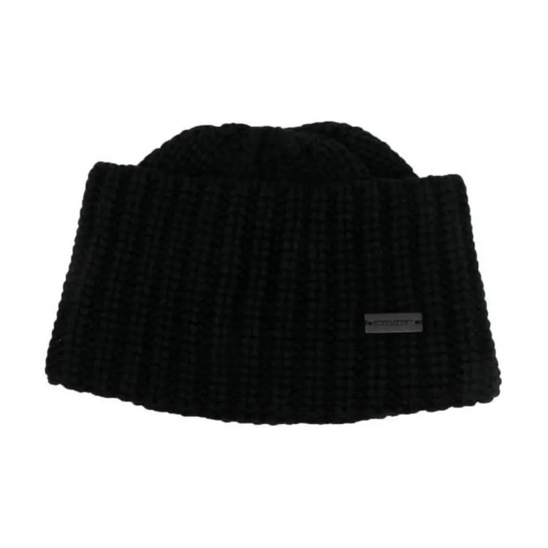 SAINT LAURENT Logo Patch Beanie-0