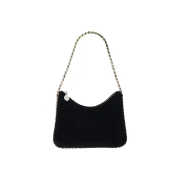 Stella McCartney Falabella Velvet Shoulder Bag Mini Women's Black