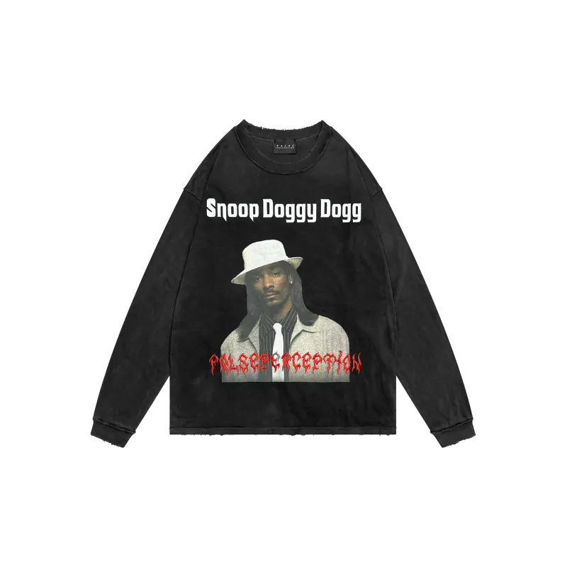 False Perception Long Sleeved Unisex Washed Black-0