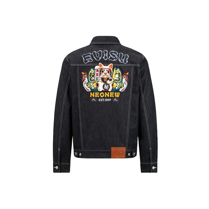 EVISU Denim Jackets Men Denim Blue-1