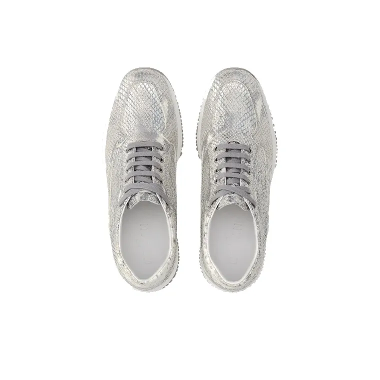 HOGAN Interactive Sports Casual Shoes Women's Silver Gray-2