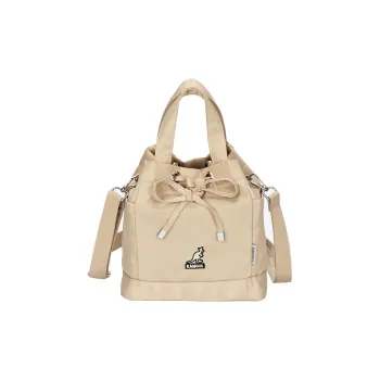 KANGOL Fabric Bucket Bag Cylinder Bag Crossbody Bag Handbag Medium Size Unisex Multicolor