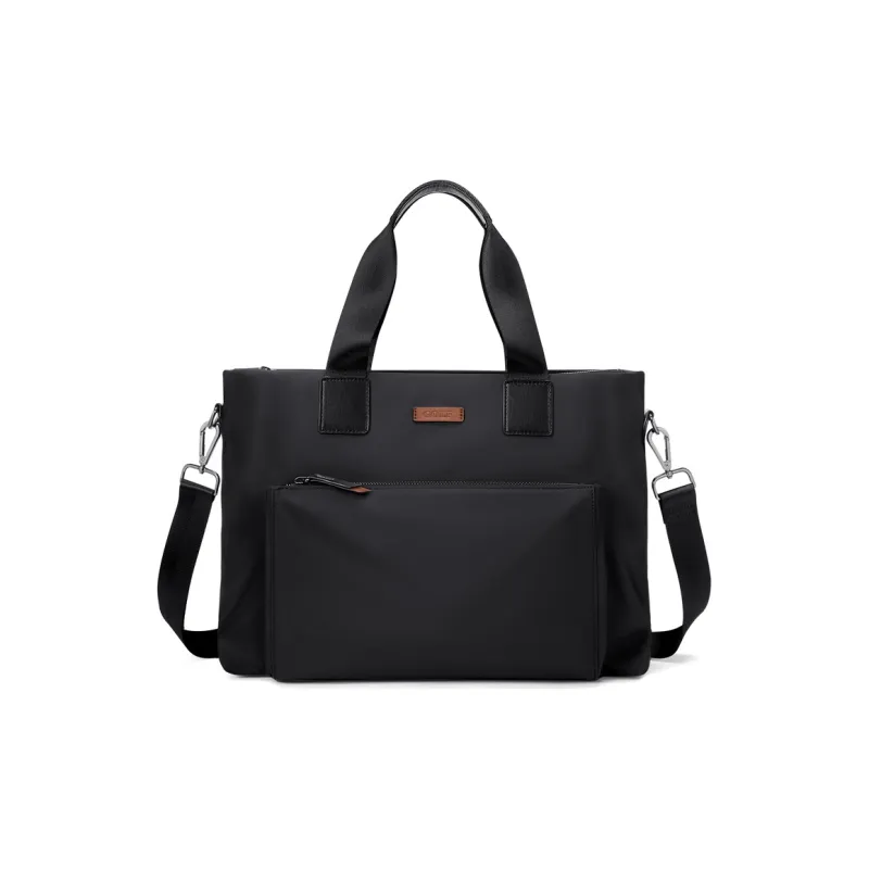 GOLF Oxford Fabric Blend Commute Bag Shoulder Bag Crossbody Bag Briefcase Large Size Men's Black/Gray-1