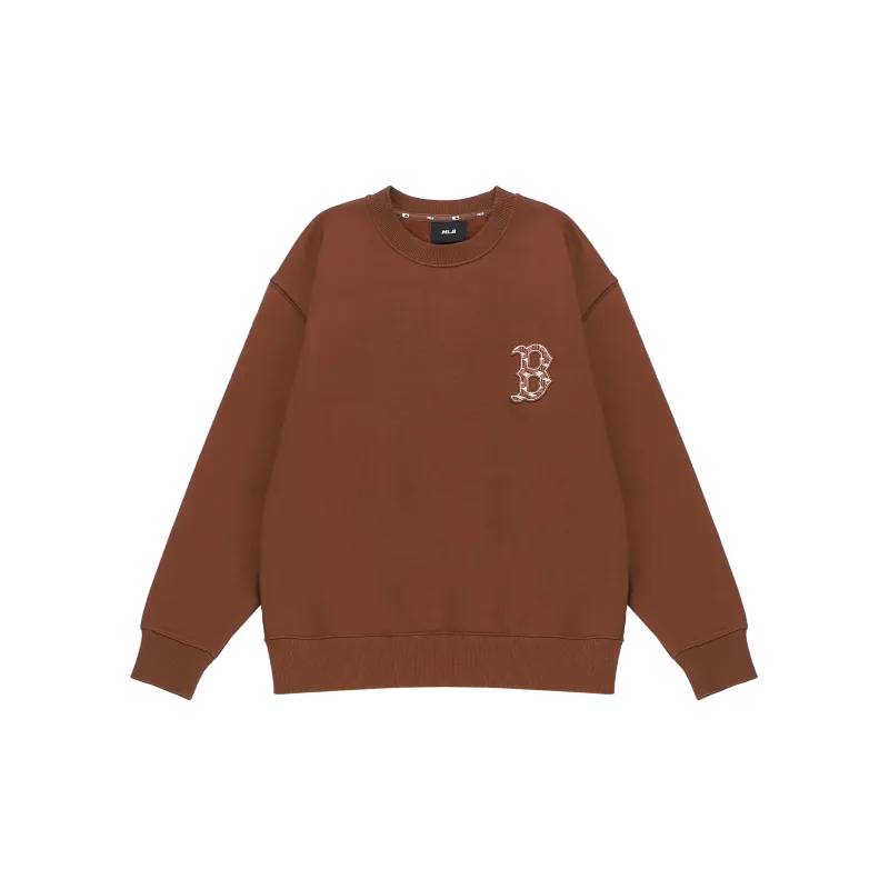 MLB Old Flower Sweatshirts Unisex Dark Brown-1