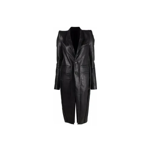 RICK OWENS Leather Jackets Women's Black