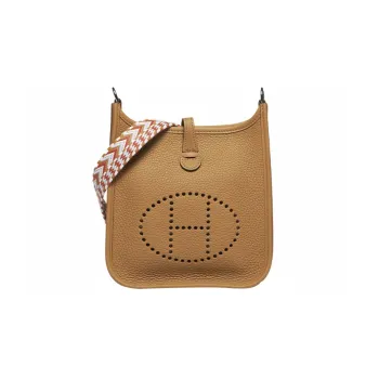 HERMES Evelyne Cow Leather Crossbody Bag, Shoulder Bag Mini Women's Cookie