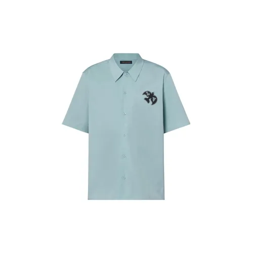 LOUIS VUITTON Lv Fall Series Shirts Men Blue