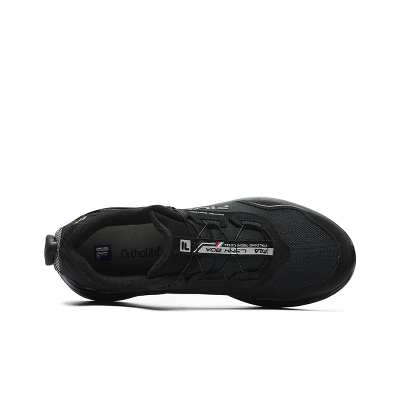 FILA LYNX BOA Anti Slip Wear Resistant Low Top Running Shoes Men's Black-2