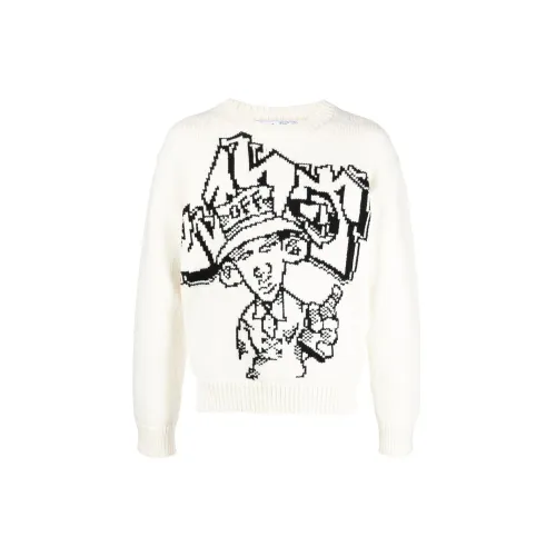 OFF-WHITE Graff Freest Chunky Knit Crew OFF-WHITE