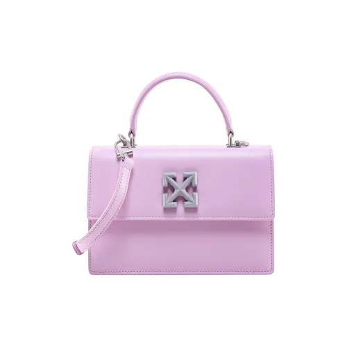 OFF-WHITE Jitney 1.4 Leather Tote Bag Lilac Purple