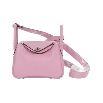 HERMES Lindy Swift Calfskin Handbag Shoulder Bag Crossbody Bag Mini Women's X9 Mauve Sylvestre Marigold Purple