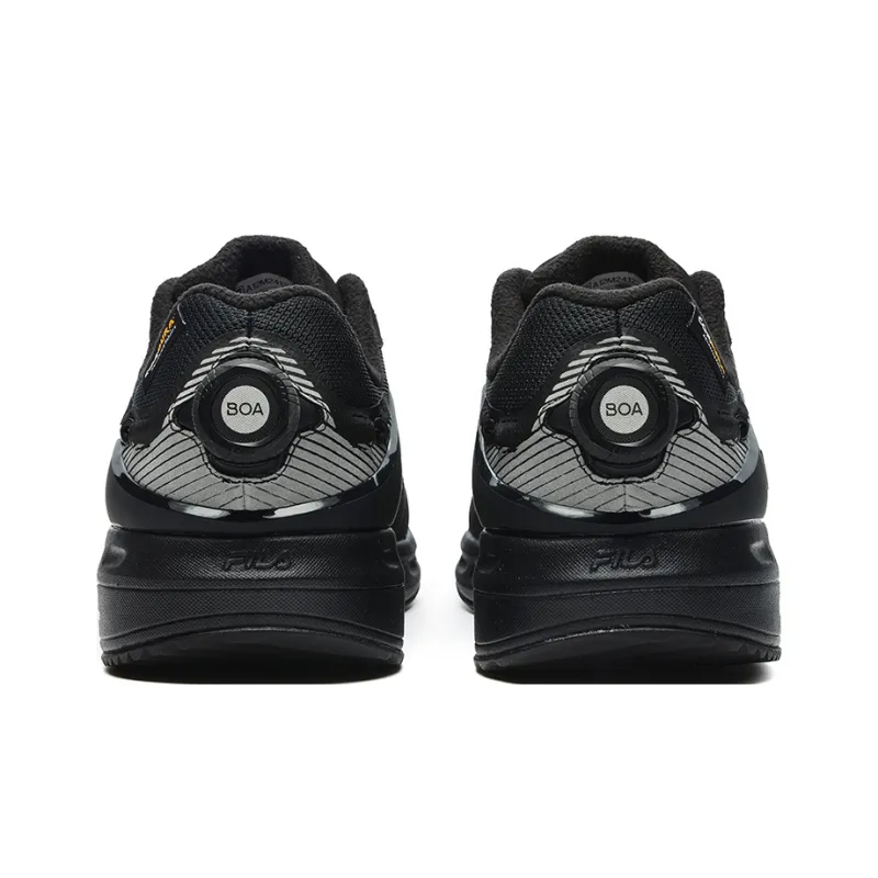 FILA LYNX BOA Anti Slip Wear Resistant Low Top Running Shoes Men's Black-3