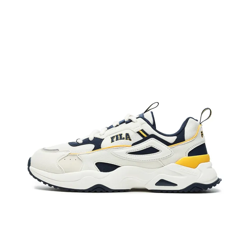 FILA Rayflide Cushioning Lightweight Low Top Casual Shoes Men's White Space Blue-0