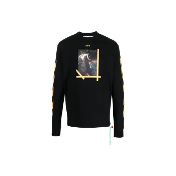 OFF WHITE Diagonal Arrow Caravaggio Ann Skate L/S Tee