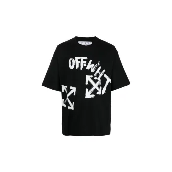 OFF WHITE Paint Script Over Skate S/S Tee