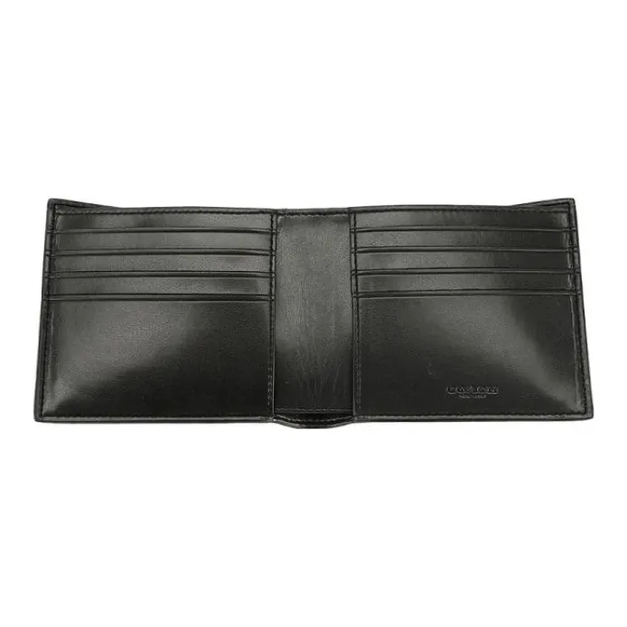 COACH Boxed Leather Card Holder Wallet Men's Brown Black-3