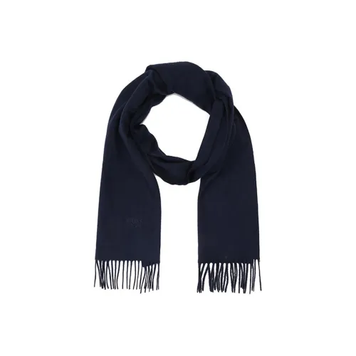 HUGO BOSS Knit Scarf Men Dark Blue