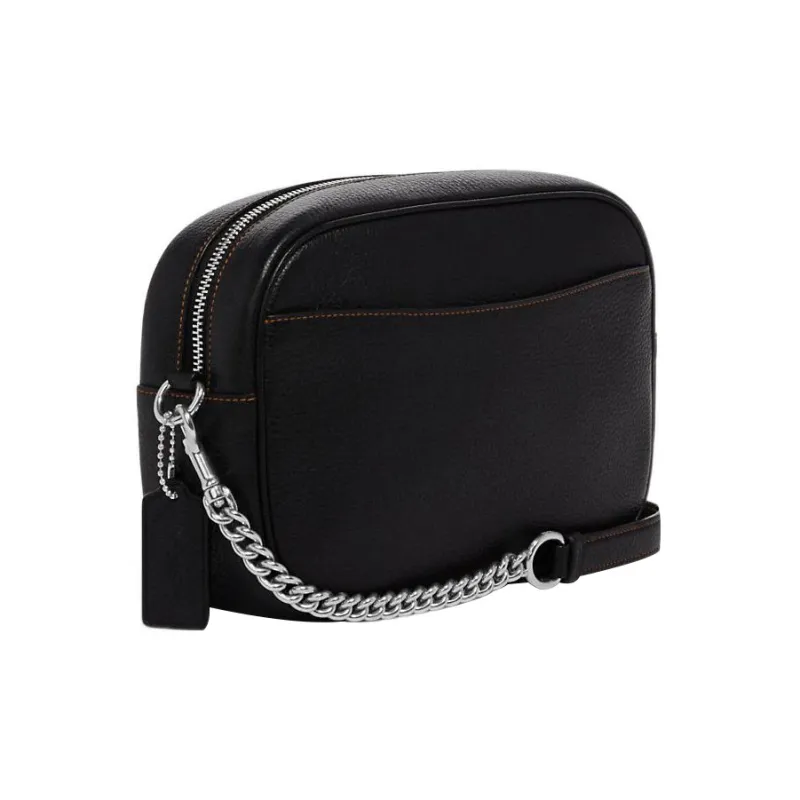 COACH Jamie Refined Pebble Leather Camera Bags Shoulder Bag Crossbody Bag Medium Size Women's Black-1