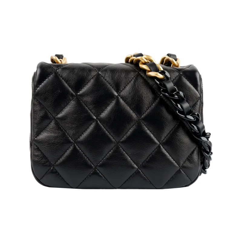 CHANEL Lambskin Crossbody Bags Mini Women's Black-1