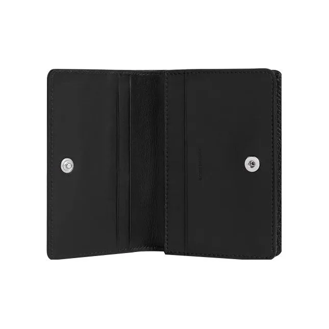 CELINE Grained Calfskin Business Card Holder Card Case Men's Black-3