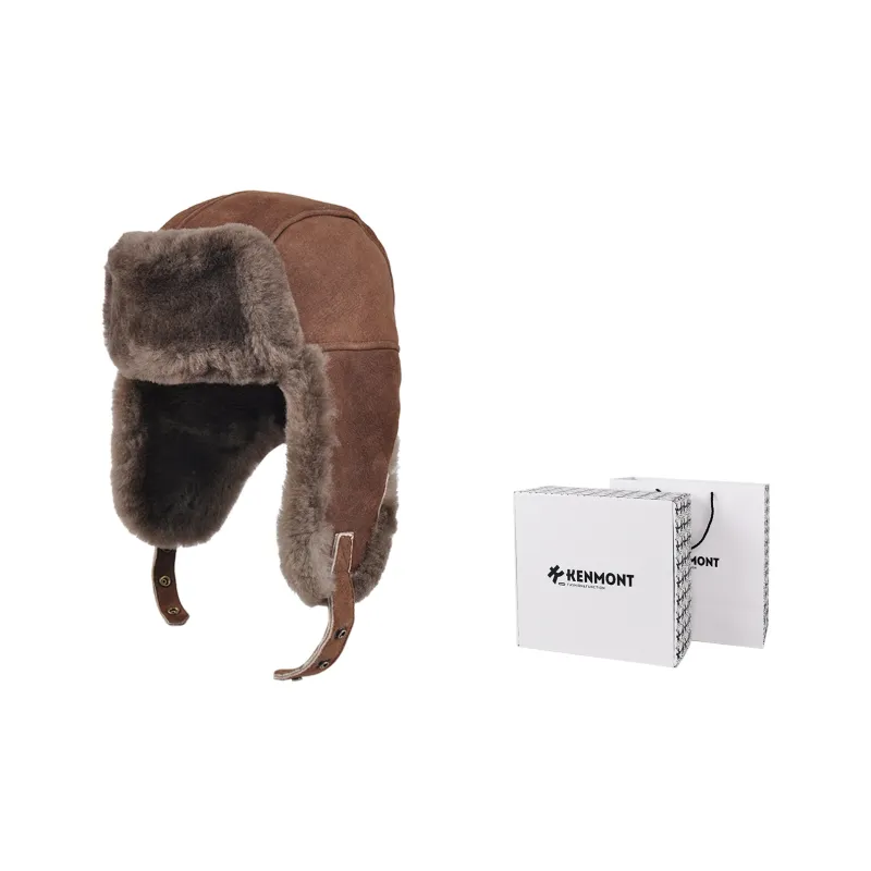 KENMONT Genuine Leather Trapper Hats Women's-11