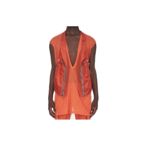 RICK OWENS Vests Men Orange