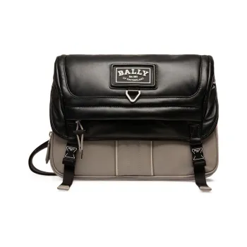 BALLY Adil Lambskin Leather Messenger Bag Shoulder Bag Crossbody Bag Men's Gray