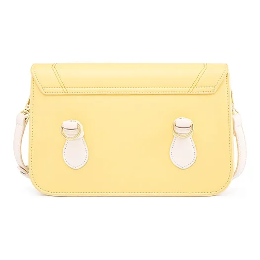 Sound For Life PU Shoulder Bag Satchel Bag Messenger Bag Shoulder Bag Medium Size Women's Ecru/Yellow-6