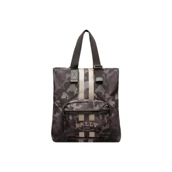 BALLY Fallie Cow Leather Detail Tote Bag, Shopping Bag, Shoulder Bag, Handbag Regular Men's Black