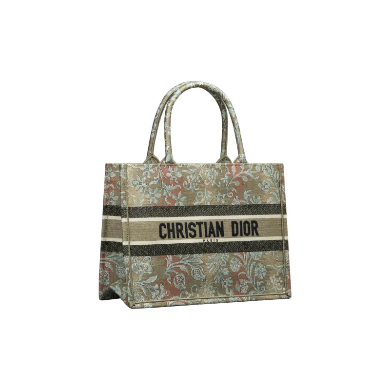 DIOR BookTote Embroidery Tote Bag, Shopping Bag, Shoulder Bag, Handbag Medium Size Women's Green-2