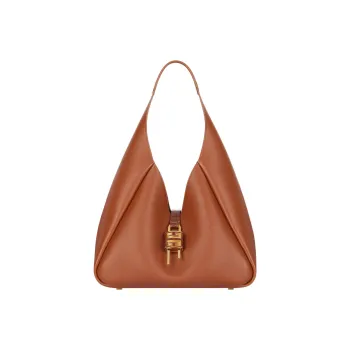 GIVENCHY Grained Calfskin Shoulder Bag Handbag Medium Size Women's Brown