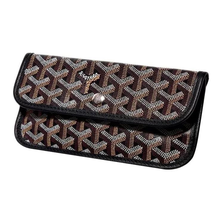 GOYARD Saint Louis Canvas With Calfskin Tote Bag Shopping Bag Handbag Shoulder Bag Small Size Unisex Black-3